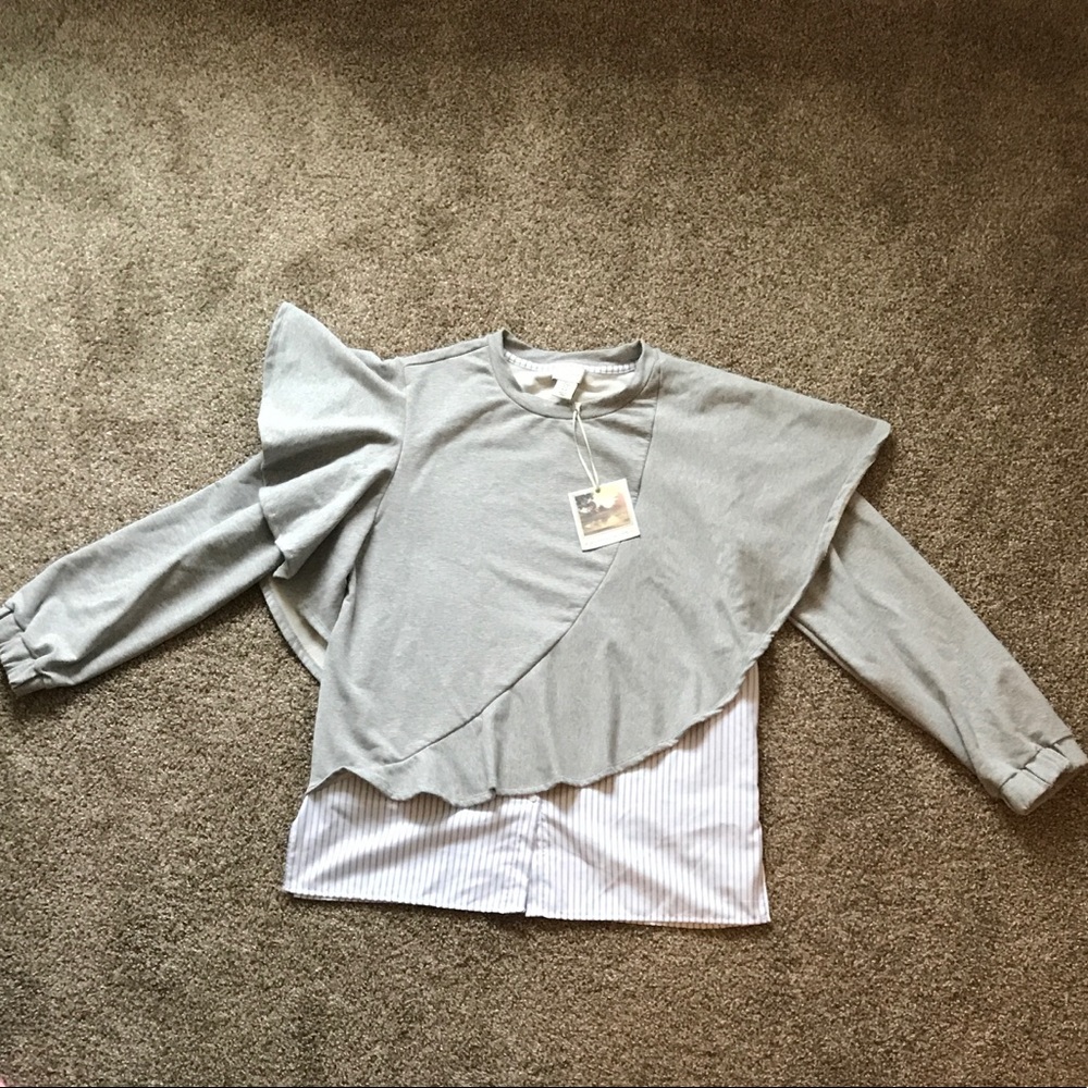 NWT ruffle sweatshirt